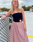 Black Ribbed Fold Over Tube Top