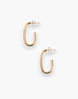 14K Gold-Dipped Long Hoop Earrings-Jewelry-Fashion City-L. Mae Boutique & Wild Mabel Clothing