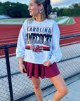 Queen of Sparkles Grey Carolina Gamecocks Vintage Sweatshirt