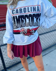 Queen of Sparkles Grey Carolina Gamecocks Vintage Sweatshirt