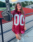Garnet Sequin Jersey Dress