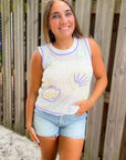 Gia Crochet Shell Knit Tank