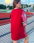 Garnet Sequin Jersey Dress