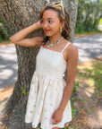 In Full Bloom Cream Floral Mini Dress
