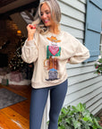 Queen of Sparkles Beige Cowboy Nutcracker Sweatshirt