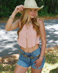 Leia Light Pink Knit Tank