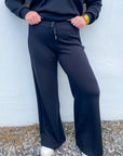 Spanx Black Air Essentials Wide Leg Pant