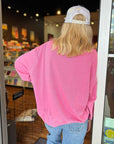 Free People Cashmere Rose Slow It Down Pullover
