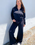 Spanx Black Air Essentials Wide Leg Pant