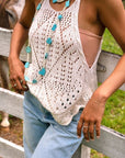 Free People Ivory Sea Song Tank