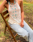 Free People Ivory Sea Song Tank