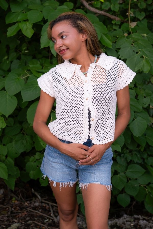 Free People Coconut Milk Lilly Crochet Top