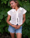 Free People Coconut Milk Lilly Crochet Top