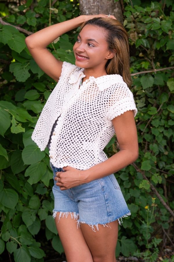 Free People Coconut Milk Lilly Crochet Top