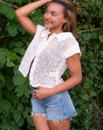 Free People Coconut Milk Lilly Crochet Top