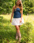 Free People Canter Wash Lora Denim Tube Top