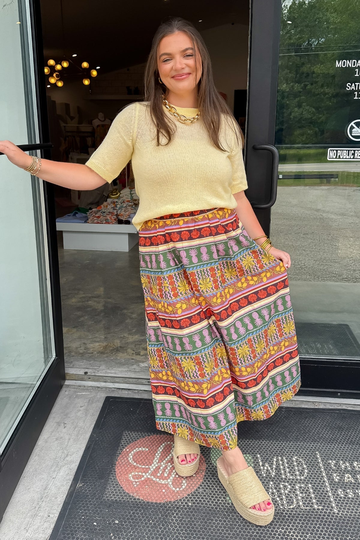 Tori Butter Yellow Short Sleeve Knit Top