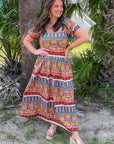 Truly Tropical Printed Midi Skirt
