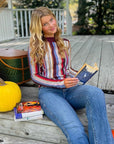 Steve Madden Burgundy Serra Stripe Sweater