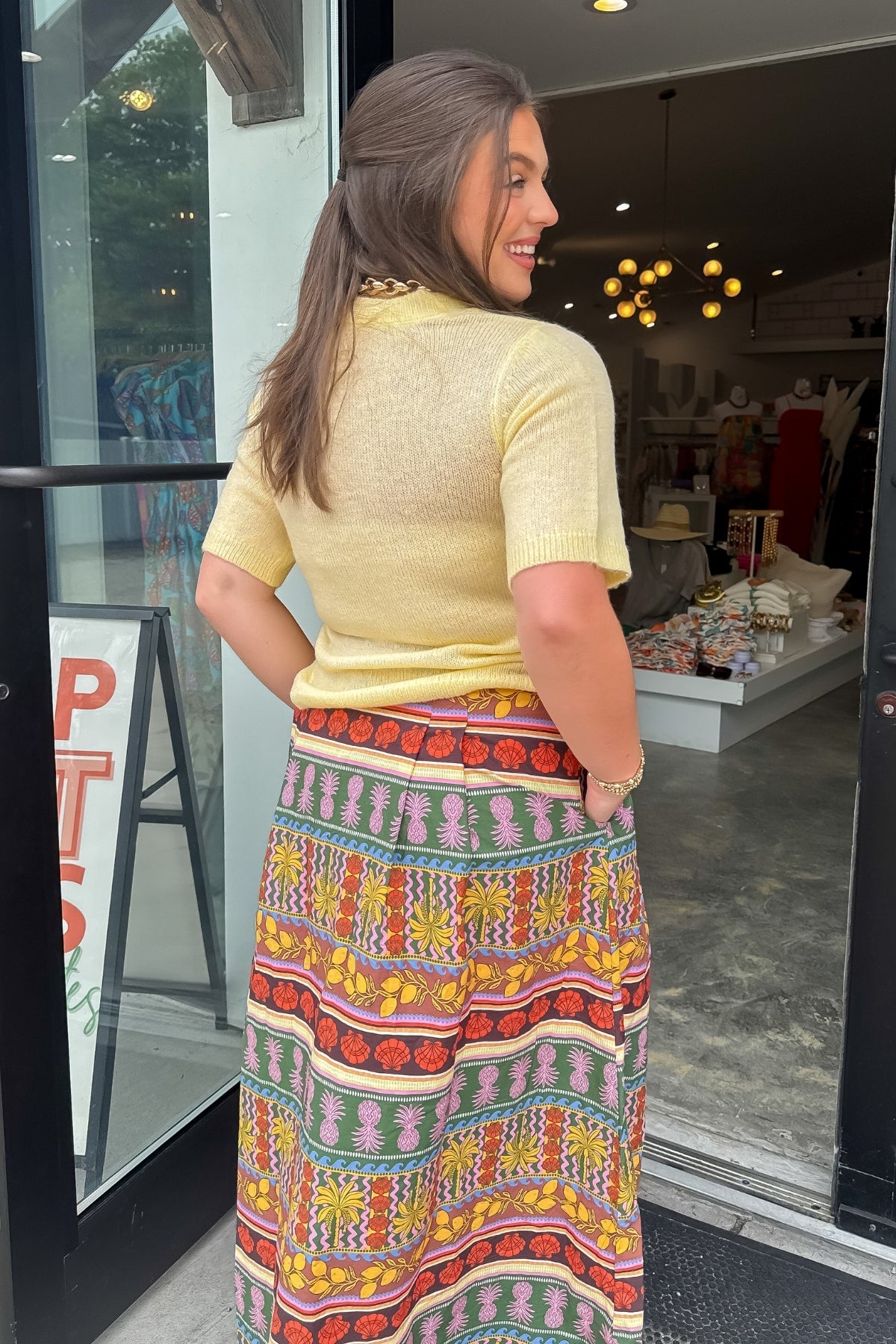 Tori Butter Yellow Short Sleeve Knit Top