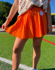 Stadium Days Orange Flowy Skort
