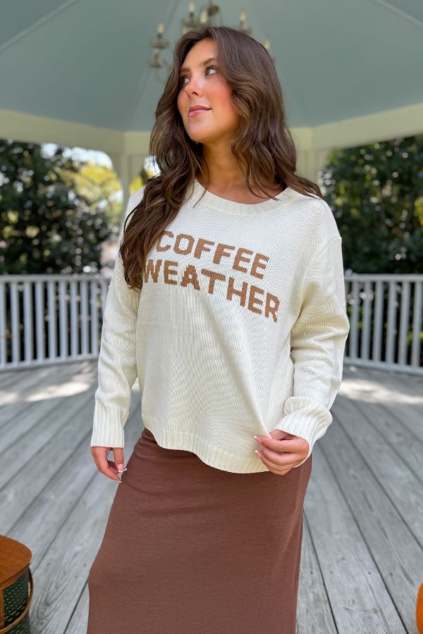 Coffee Weather Ivory Sweater