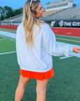 Stand Out Orange Pleated Mini Skort