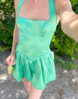 Show Me Your Mumu Green Palm Luxe Piper Dress