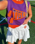 Queen of Sparkles Clemson Tigers Pennant Sweater Tank