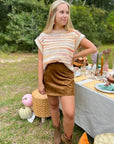 Harvest Spice Stripe Sweater Vest