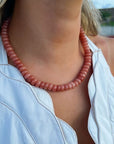 Neutral Peach Semi-Precious Stone Necklace
