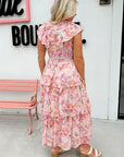 I'm Blushing Pink Floral Tiered Maxi Dress