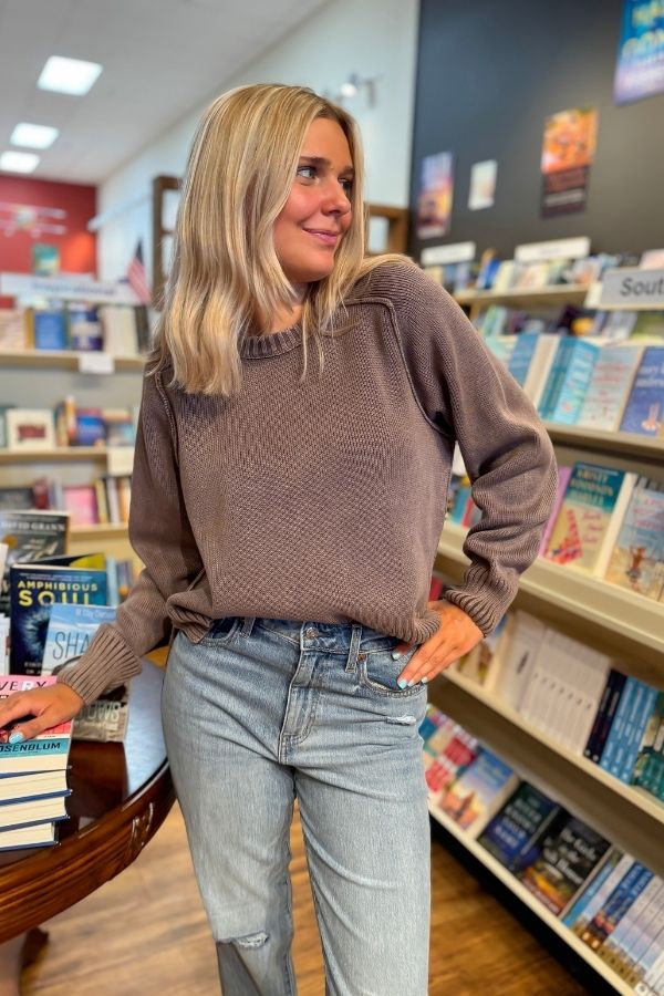 Free People French Chocolate Spring Street Pullover