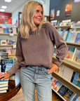 Free People French Chocolate Spring Street Pullover