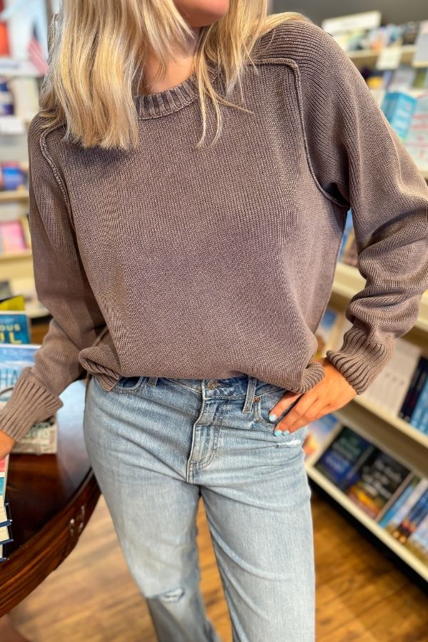 Free People French Chocolate Spring Street Pullover