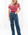 Chloe Dark Denim High Rise Wide Leg Full Length Jean-Bottoms-Judy Blue-L. Mae Boutique & Wild Mabel Clothing