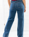 Chloe Dark Denim High Rise Wide Leg Full Length Jean-Bottoms-Judy Blue-L. Mae Boutique & Wild Mabel Clothing