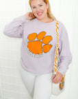 Clemson Tigers Signature Corded Crewneck Sweatshirt-Tops-Chicka-D-L. Mae Boutique & Wild Mabel Clothing
