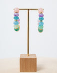 Pastel Perfection Beaded Hoop Earrings