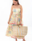 MinkPink Aurora Strappy Patchwork Midi Dress