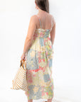 MinkPink Aurora Strappy Patchwork Midi Dress