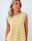 On the Brightside Stripe Muscle Tank