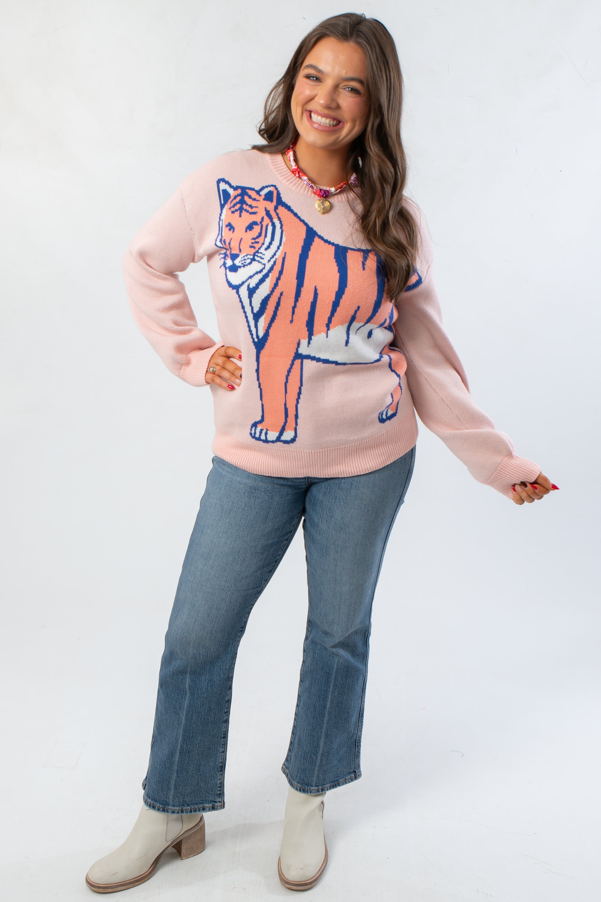 Pink Tiger Graphic Sweater