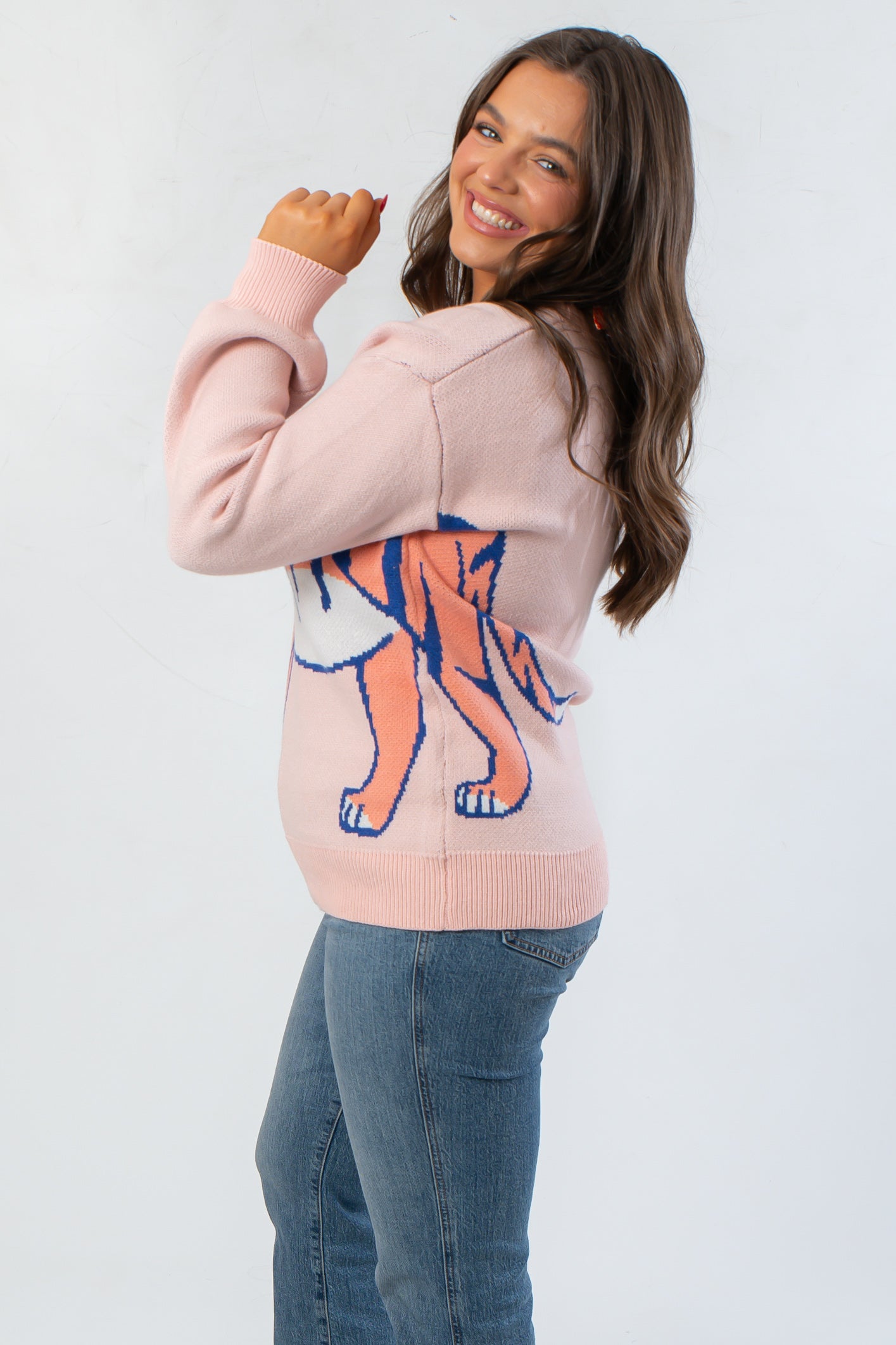 Pink Tiger Graphic Sweater