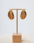 Golden Oyster Shell Earrings