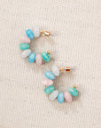 Mermaid Treasure Pastel Small Beaded Hoops