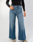 Weekend Weather Medium High Rise Wide Leg Jean
