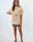 Butterfly Garden Oversized Graphic Tshirt