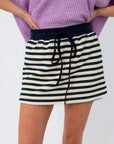 Tee Time Terrycloth Stripe Mini Skort