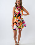 Studio 54 Sunrise Retro Mini Shift Dress